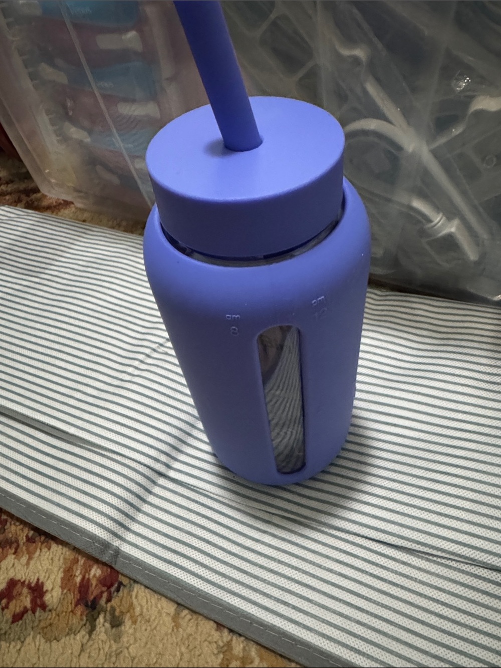 Silicone-Sleeved Straw Bottle in Lavender by